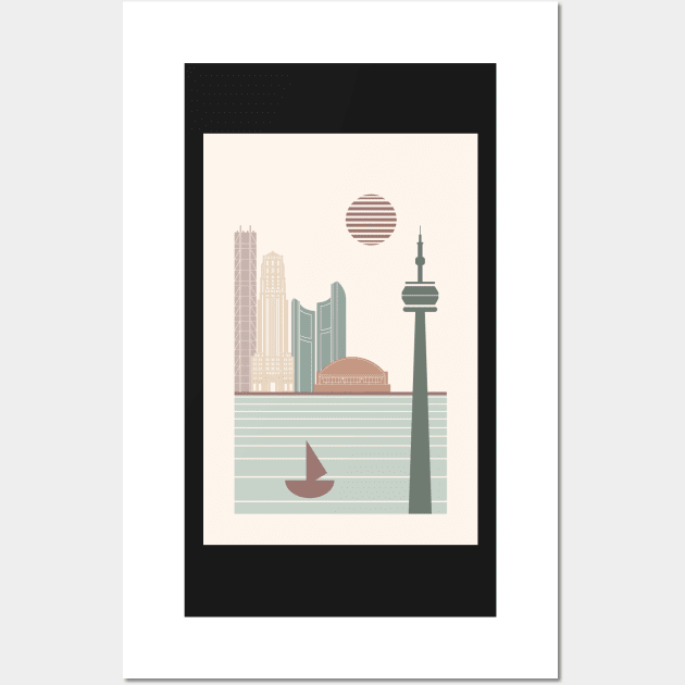 Toronto, Canada travel poster - 02 style Wall Art by GreenGreenDream